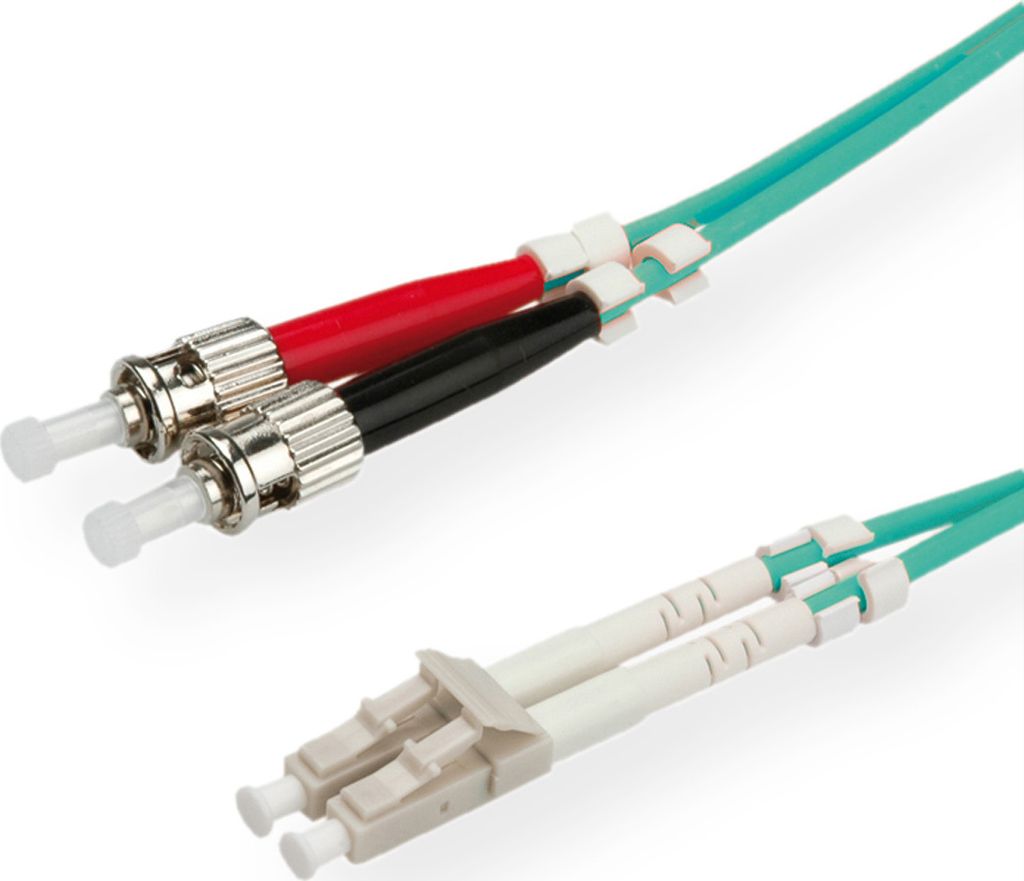 ROLINE LWL-Kabel 50/125μm OM3, LC/ST, türkis, 5 m
