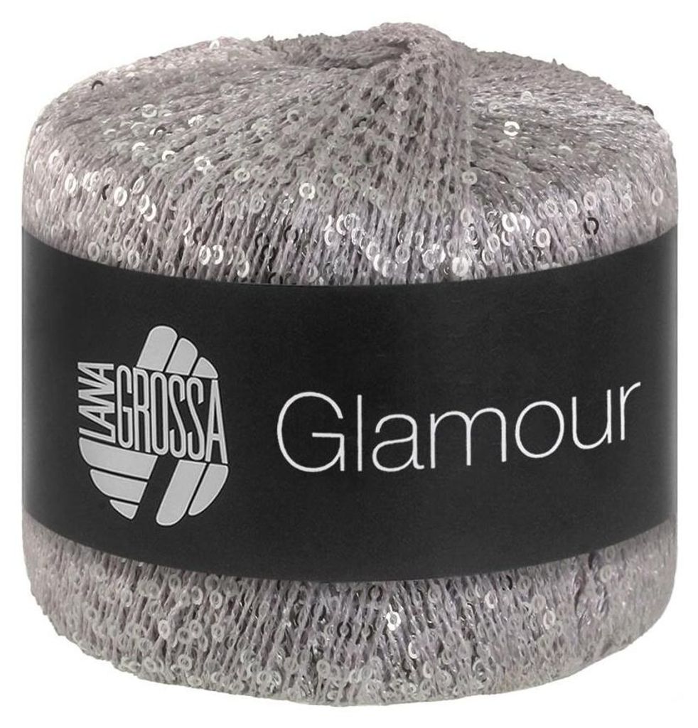 Lana Grossa - Glamour 0001 silbergrau Produktbild 