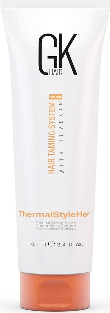 GK HAIR Global Keratin ThermalStyleHer Haarcreme (3,4 Flüssigunzen/100 ml) – Thermostyling-Creme Anti-Frizz-Hitzeschutz gegen Glätteisenhitze u...