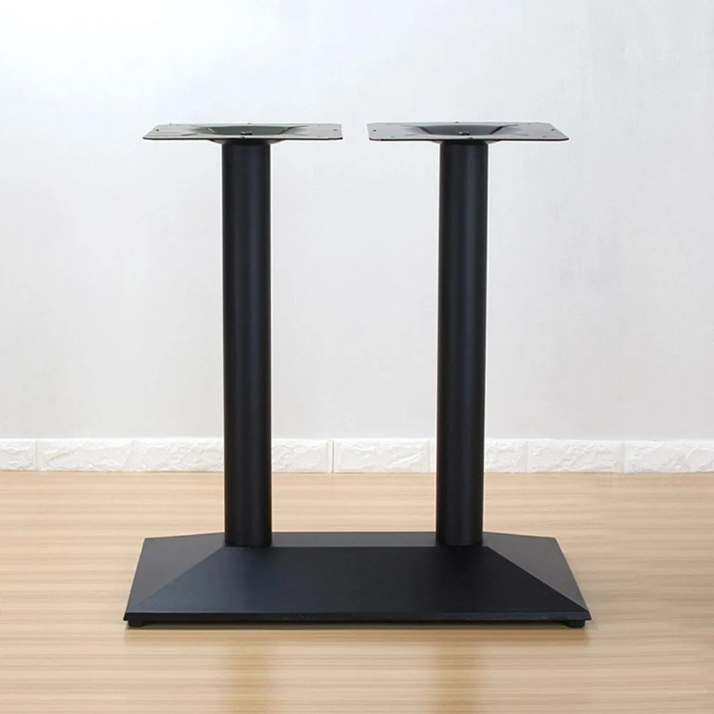 Pied de table en métal noir 72cm résistant - Structure moderne et stable