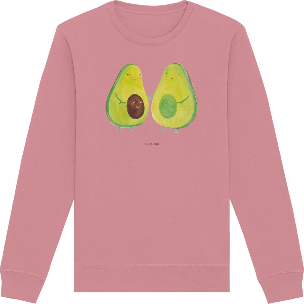 Mr. & Mrs. Panda Baumwoll Sweatshirt Avocado Pärchen Größe XL - Canyon Pink - Geschenk, Avocados, Pullover, Sweater, Pulli, Hochzeit, Liebe, Run...