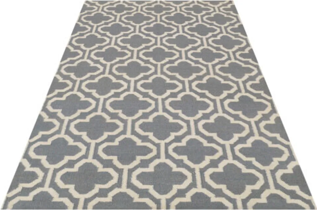 Tapis Kelim Penelope Gris 140x200 cm - Idéal pour Salon et Chambre
