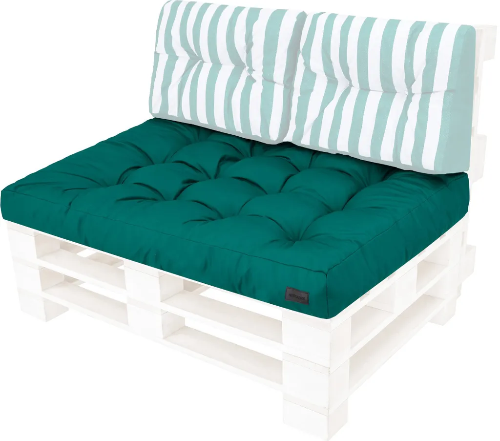 Cuscino per Pallet 120x80 Verde - Seduta Giardino Impermeabile Alta Qualità