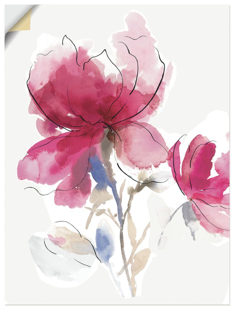 ARTland Wandbild, selbstklebend Rosige Blüte I. Größe: 70x100 cm