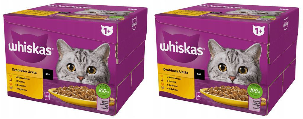Mokra karma dla dorosłych kotów w sosie Whiskas Drobiowa Zdjęcie produktu 