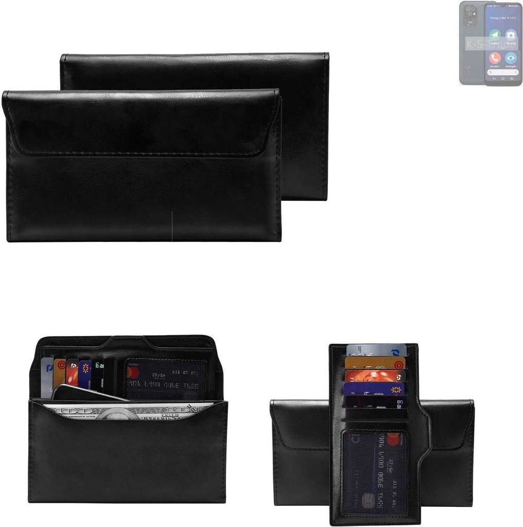 K-S-Trade Handy Hülle kompatibel mit Doro 8200 Schutz Hülle Tasche Schutz Case Handytasche Kunstleder schwarz, 1x