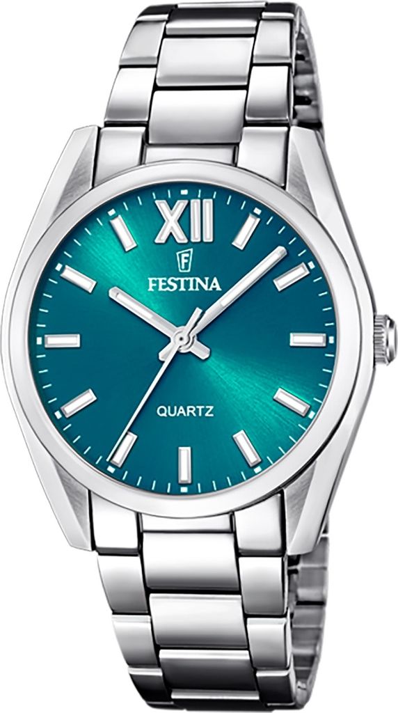 Festina Edelstahl Damen Uhr Armbanduhr silber Casual