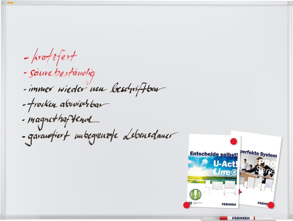 Franken X-tra!Line, Emaille, Horizontal / Vertikal, Fixed, Magnetisch, Anti-Kratz-Beschichtung