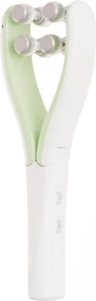 Masseur Visage Microcourant EMS et Vibration pour Effet Lifting V Vert