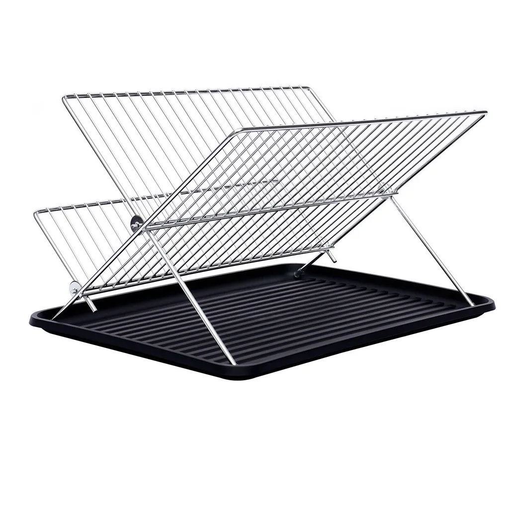 Égouttoir à vaisselle vertical inox compact pour assiettes et bols 45cm - 10