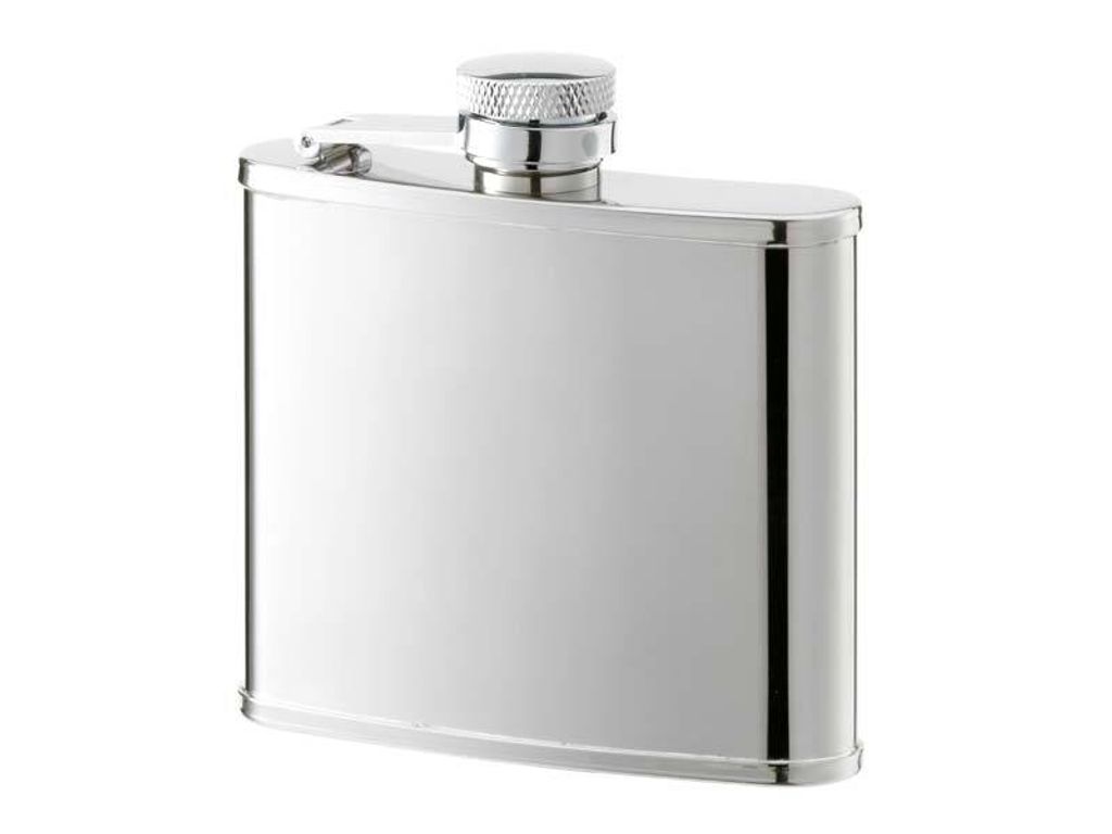 Herbertz Taschenflasche, Edelstahl, poliert, 115 ml,