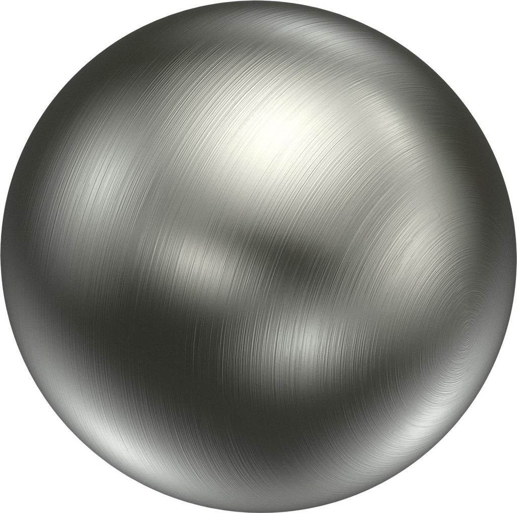 Interdeco Endstücke / Zierabschlüsse für Gardinenstangen mit 20 mm Ø Edelstahl-Optik, Typ Luino (Kugel), Pack. 2 Stück