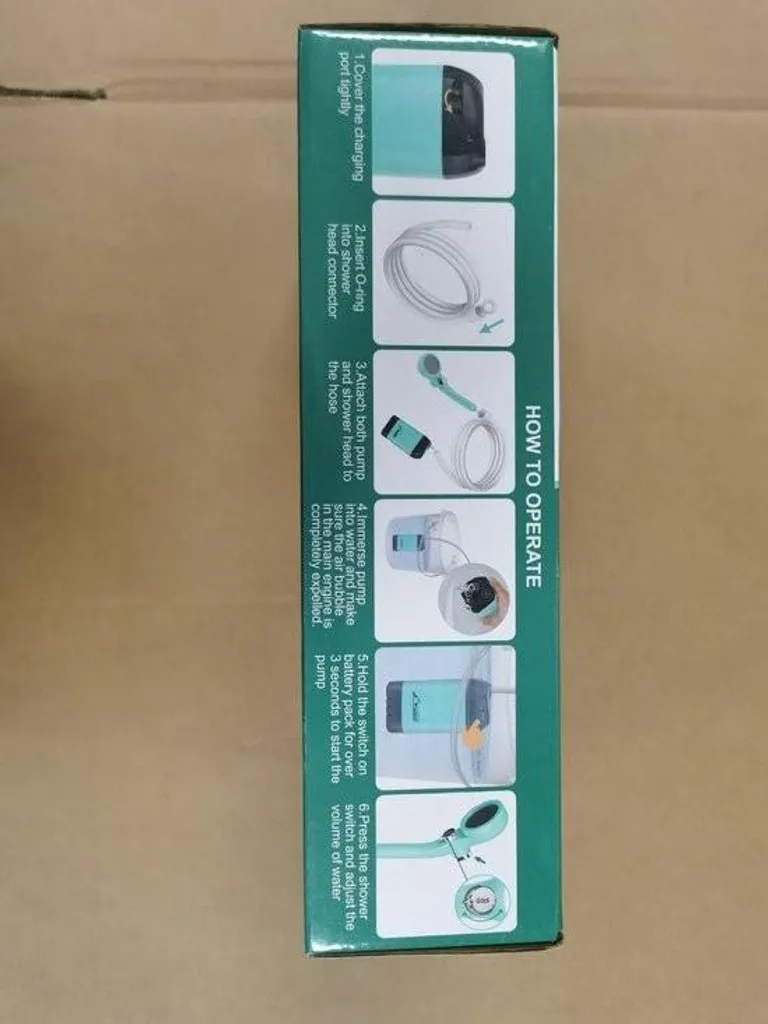 Douche mobile d'extérieur rechargeable USB pour camping et randonnée - 4