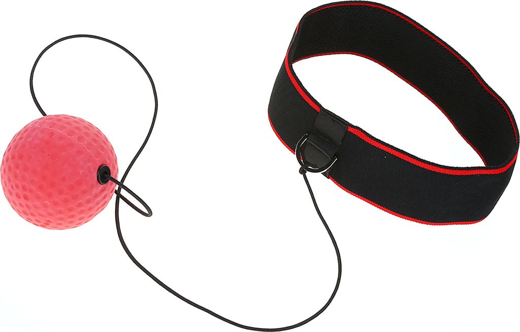 Boxing Punch Übungsball für Erwachsene mit Stirnband für Schnelligkeitstraining (schwarzes Stirnband)