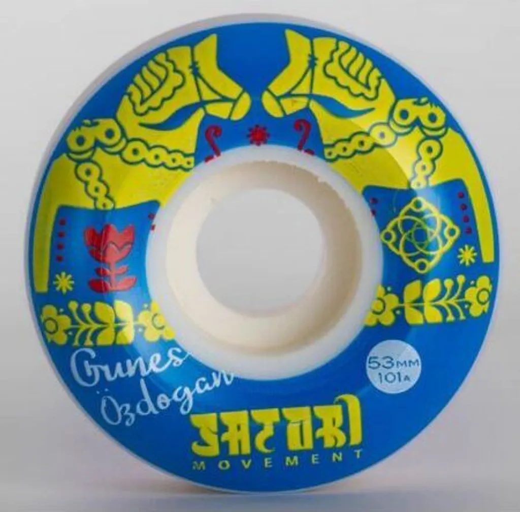 Roues Satori Gunes Ozdogan pour Skatepark et Street 53mm 101a bleu
