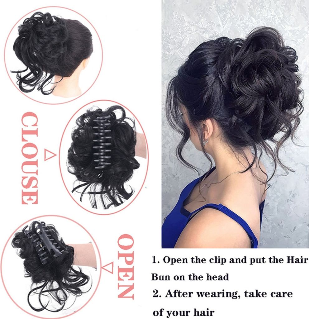 Haarteil Zopf Dutt Perücke Mit Clips Haarverlängerung