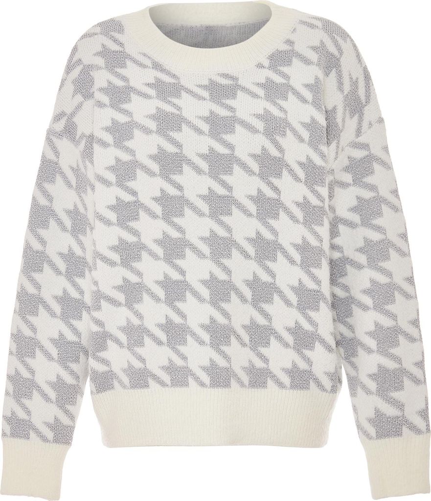 ebeeza damen strickpullover - wollweiss, M