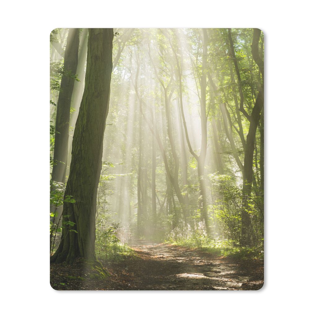 MuchoWow Mauspad Mousepad Wald - Licht - Natur - Landschaft 30x40 cm - Mousepads - Maus Mat - Pad - Mausunterlage - Mausmatten
