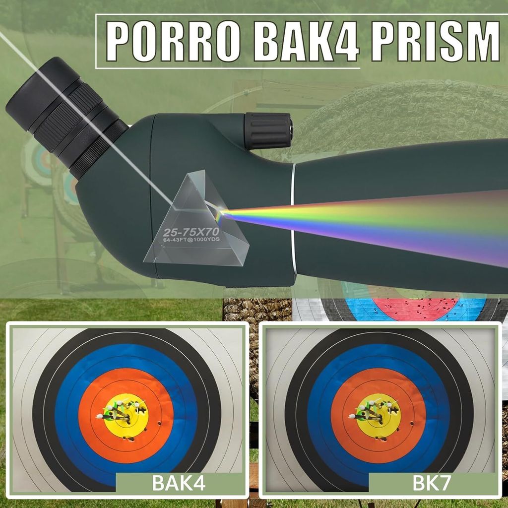 Svbony SV28PLUS dalekohled, 25-75×70mm BAK4 A5 vínově Obrázek produktu 6