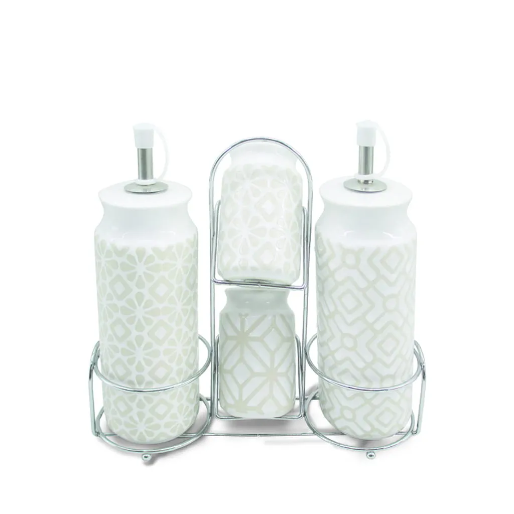 Set Portaspezie Maestro MR2003304S - Vetroceramica Design 5 Pezzi