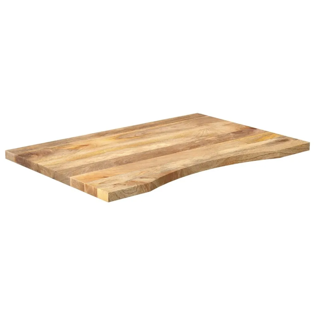 SYFAX™ Piano Scrivania 80x60x2,5 cm in Massello di Mango Grezzo Curvo