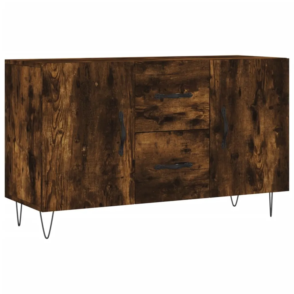 Credenza rovere fumé 100x36x60 cm materiale in legno