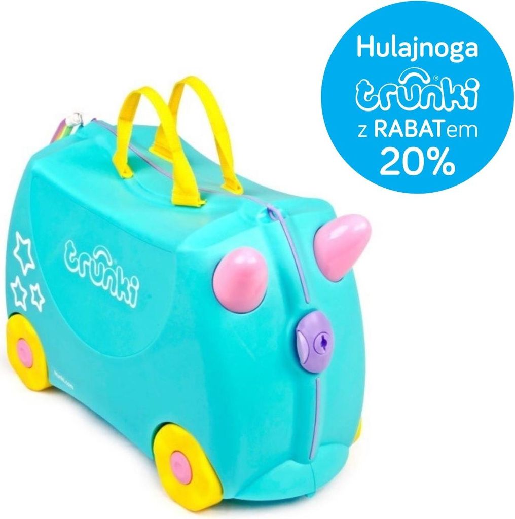 Trunki 1568282711, Koffer, Roze, Turquoise, Geel, 4 wielen, Productafbeelding 