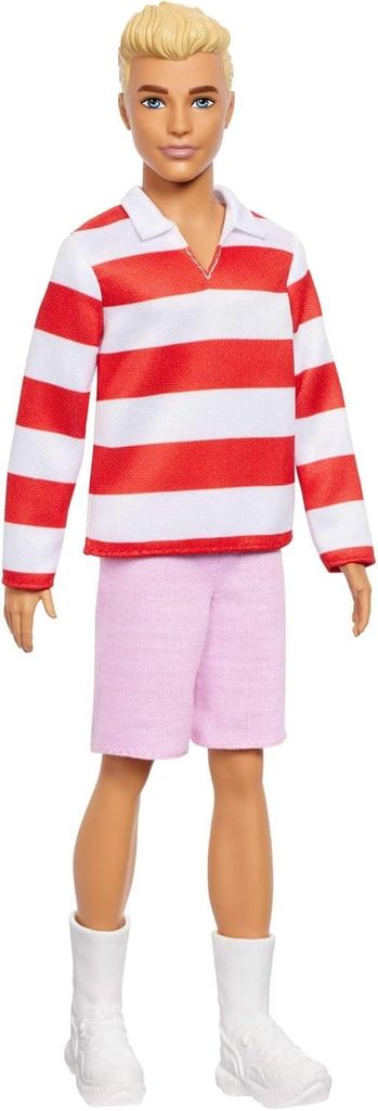 Barbie Fashionistas Ken-Puppe Nr. 241 in rot-weiß Produktbild 