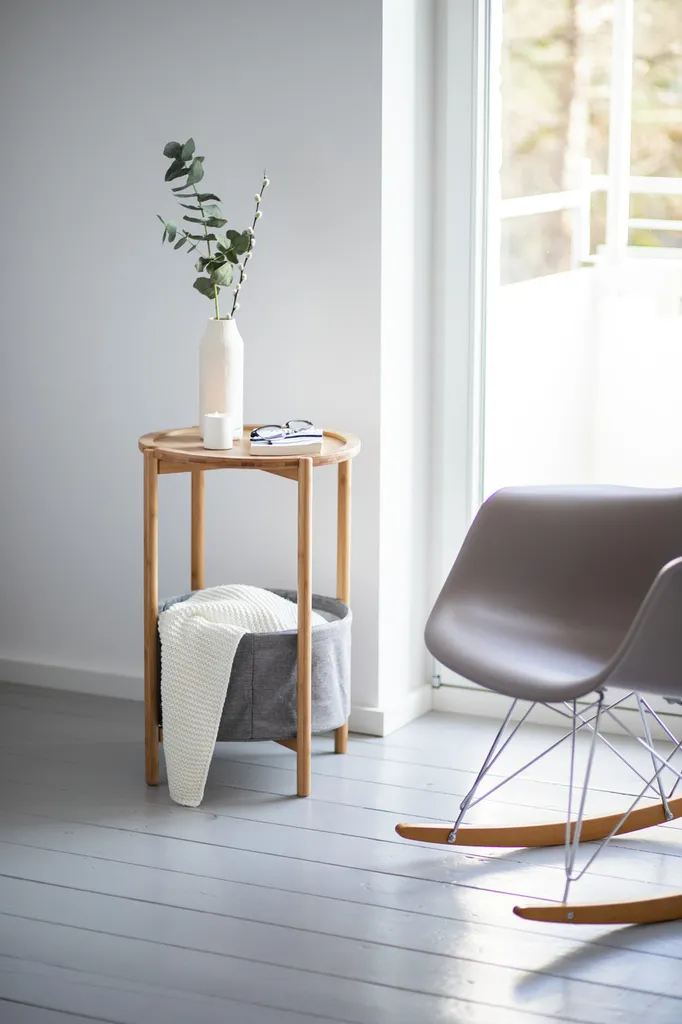 Table d'appoint WENKO Bahari en bambou, support idéal pour ordinateur - 7