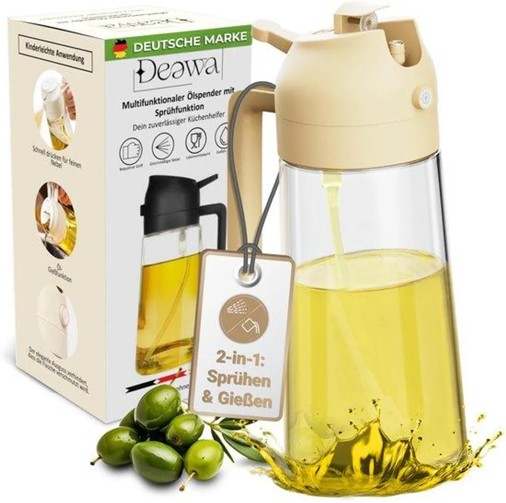 Pulvérisateur d'huile automatique rechargeable pour cuisine saine