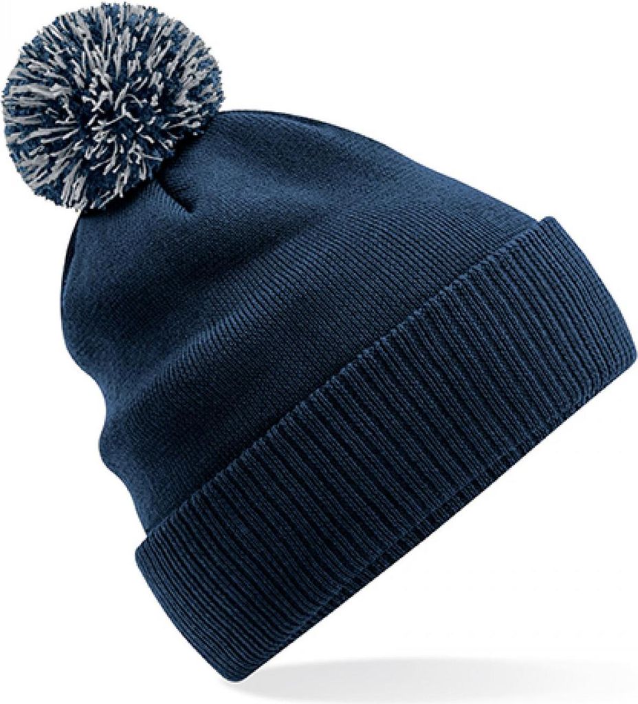 Beechfield B450R | Recycled Snowstar Beanie - 100% recycelter Polyester - Farbe: French Navy/Light Grey - Größe: One Size