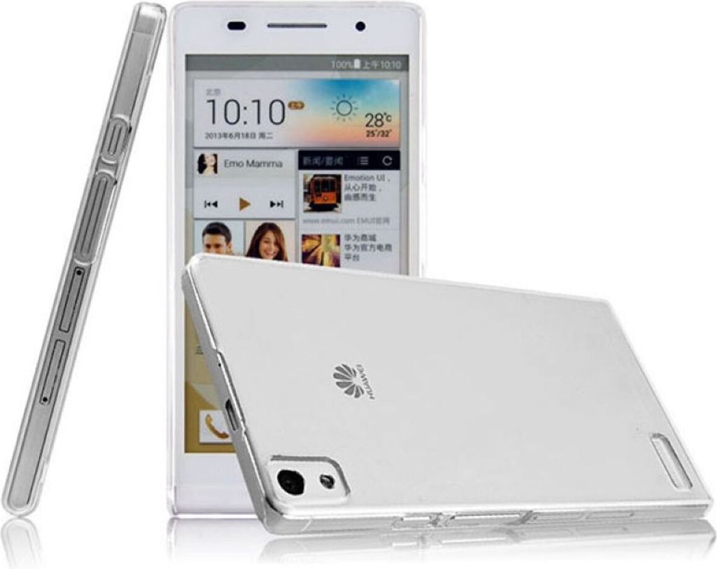 Schutzhülle Case Hard Cover für Handy Huawei Ascend P6 Transparent