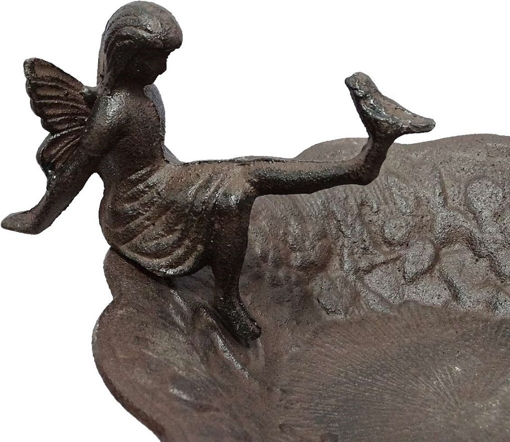 Große Vogeltränke mit Elfe, Nostalgie Vogelbad aus Produktbild 4