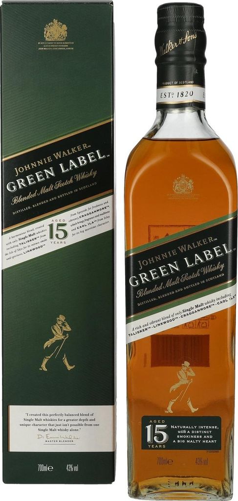 Johnnie Walker Green Label - 15 Jahre - Blended Malt Scotch Produktbild 
