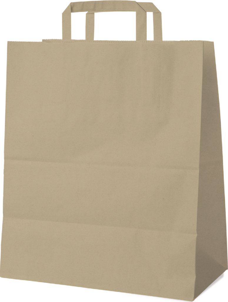 50 Braune Papiertragetaschen 40 + 16 x 45 cm Produktbild 