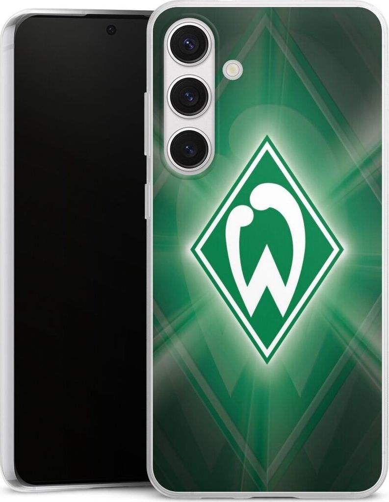 DeinDesign Slim Hülle für Samsung Galaxy S24+ Silikon Case Ultra Dünn Handyhülle Offizielles Lizenzprodukt SV Werder Bremen Wappen