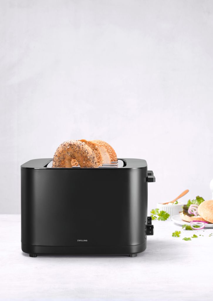 Edelstahl-Toaster H.Koenig TOS7 für 2 Scheiben Toast 850 Watt Toastautomat