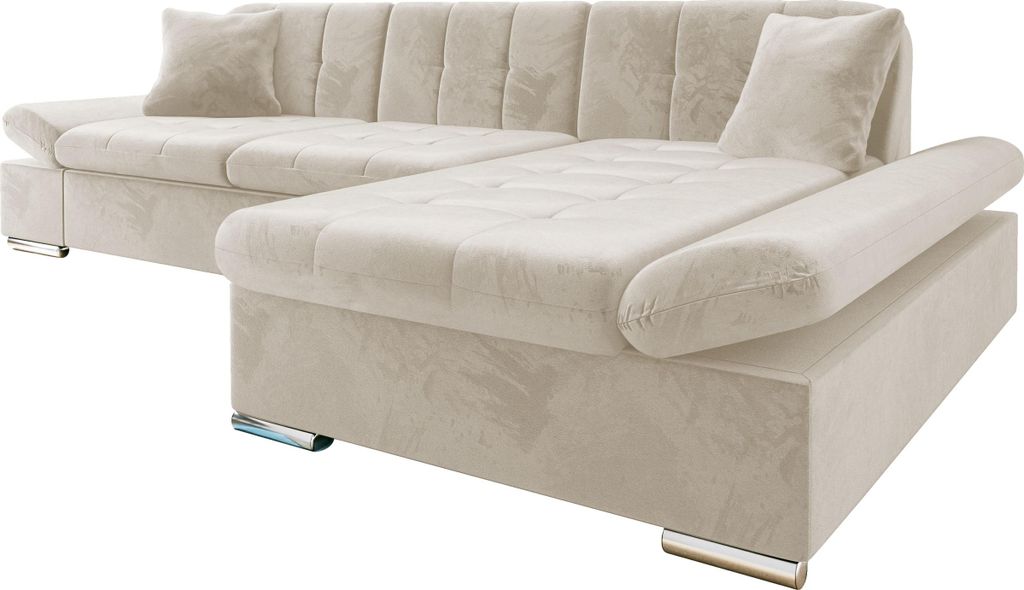 MIRJAN24 Ecksofa Malwi Premium, Polsterecke, L-Form Schlafsofa, Eckcouch mit Bettkasten (Farbe: Piano 02, Seite: Rechts)