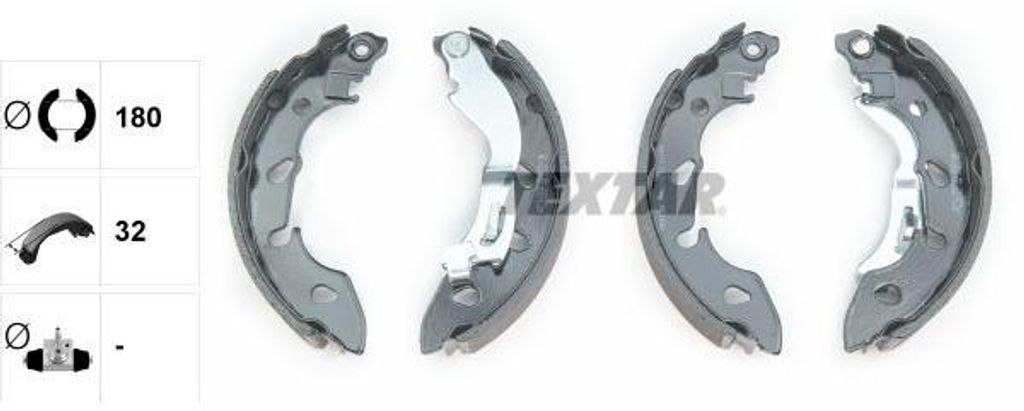 TEXTAR Bremsbackensatz Trommelbremse Hinten für FORD KA (RU8) 180mm 91079700