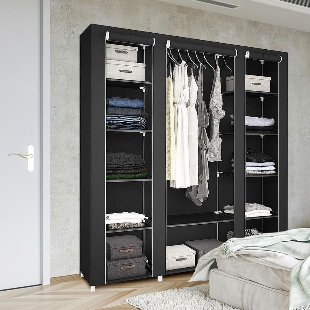 Kleiderschrank Stoffschrank 175x150x45 cm  Faltschrank mit Produktbild 