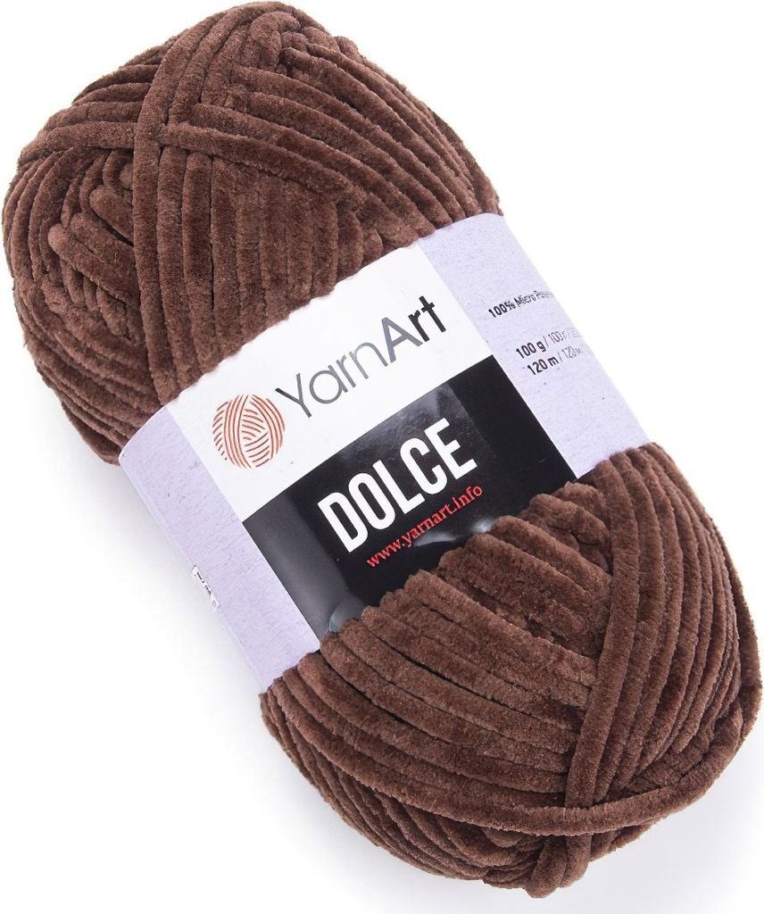 YarnArt Dolce Wolle 791 Mokka, 120m/100g, Weich & Produktbild 