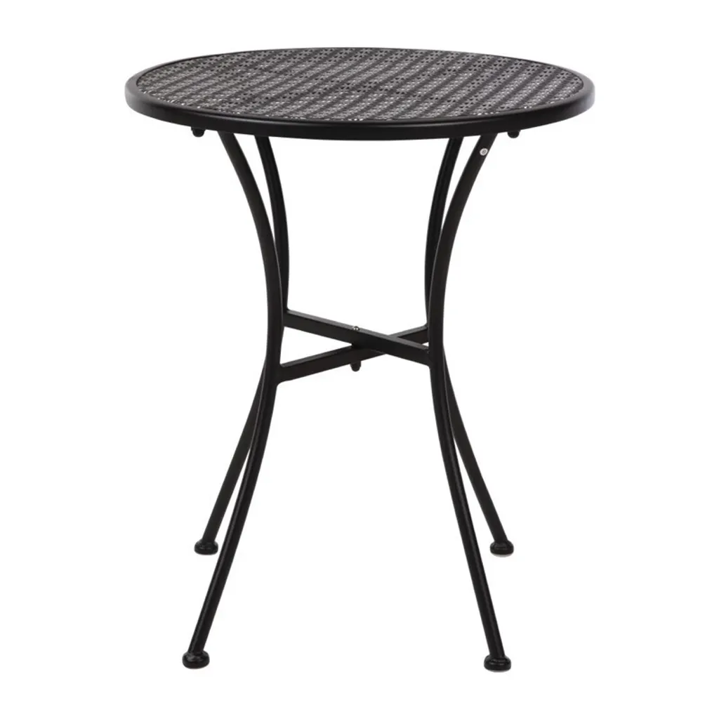 Table de terrasse ronde Bolero 600 mm noir acier pour balcon et bistrot - 2