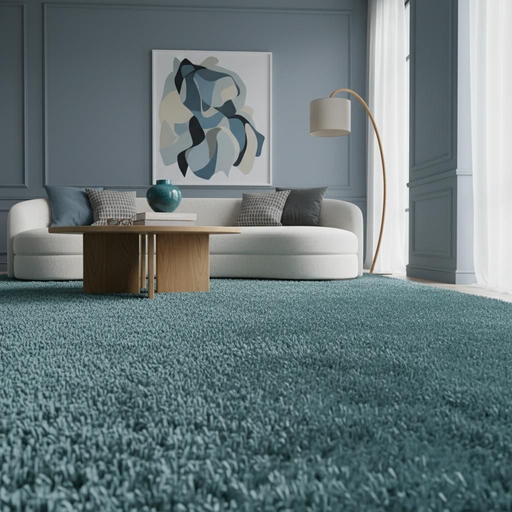 Hochflorteppich Einfarbig Weich Flauschig Waschbar Strapazierfähig | Türkis 160x230 cm Wohnzimmer Fußbodenheizung | SPREE – Kadima Design