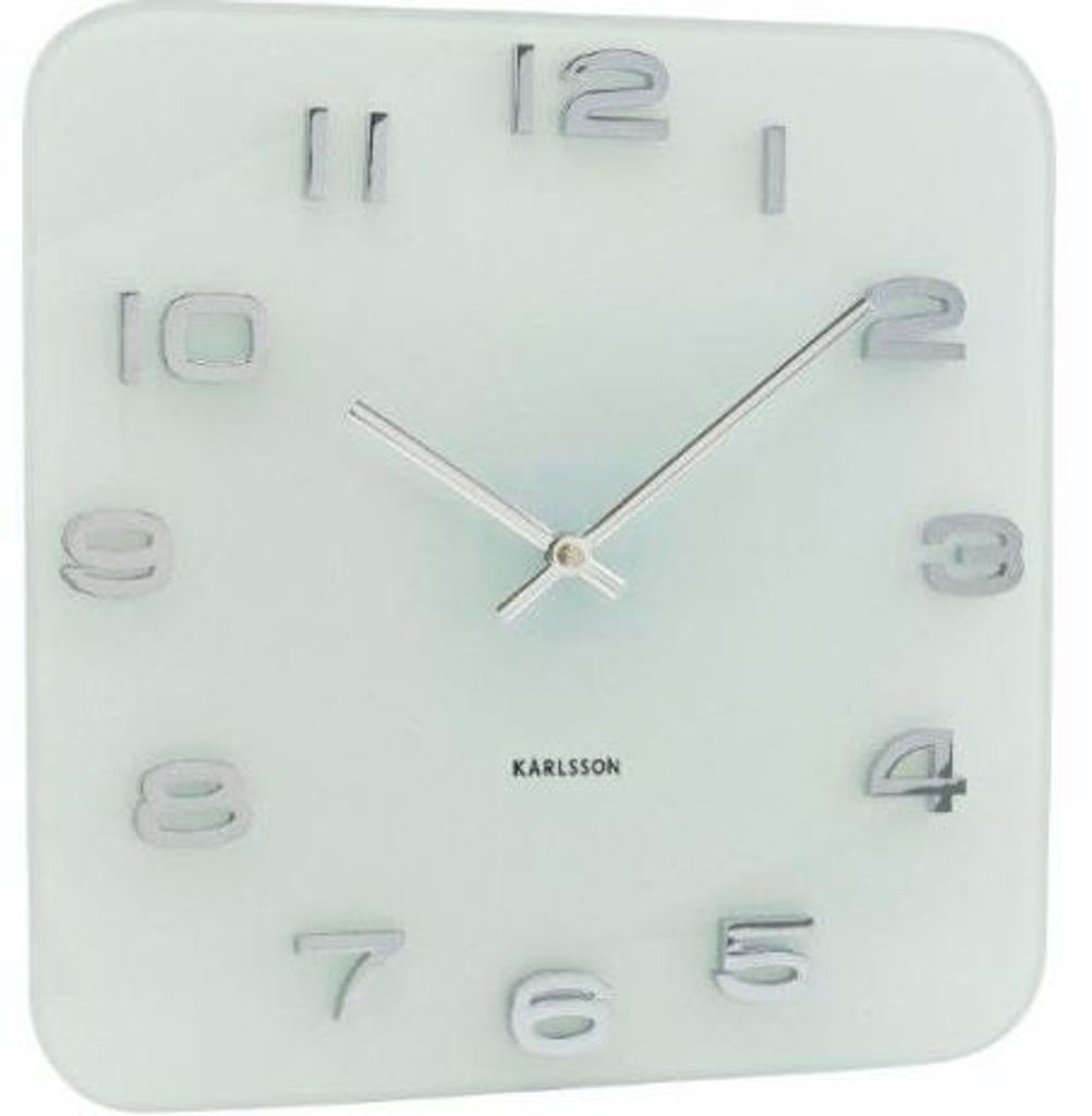 Hodiny Karlsson 4399 Vintage hranaté biele 35cm Obrázok produktu 