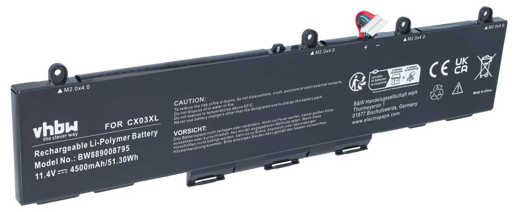 vhbw Akku Ersatz für HP CX03053XL, CX03XL, L77624-421, Produktbild 