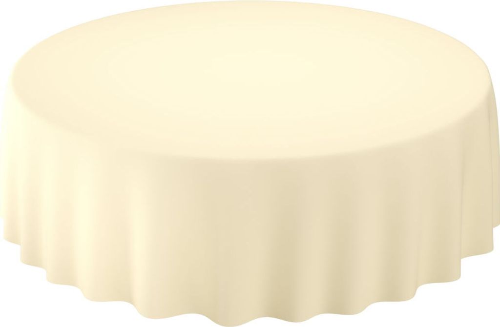 Duni Evolin Tischdecke cream 240cm Durchmesser 10 Stück 1er Pack