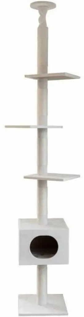 Arbre à chat Kerbl blanc en sisal naturel - Griffoir design hauteur 80cm
