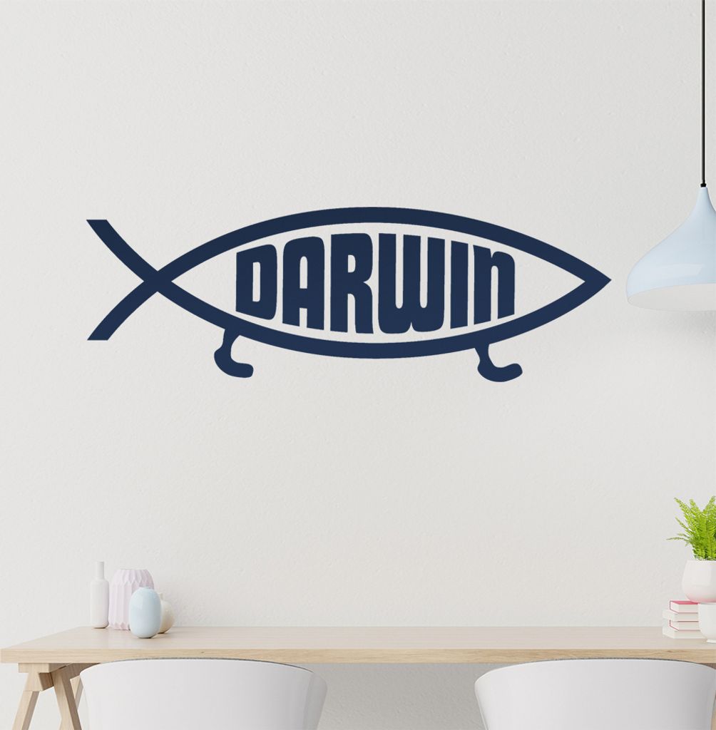 darwin Wandtattoo in 6 Größen - Wandaufkleber Wall Sticker - Dekoration, Küche, Wohnzimmer, Schlafzimmer, Badezimmer
