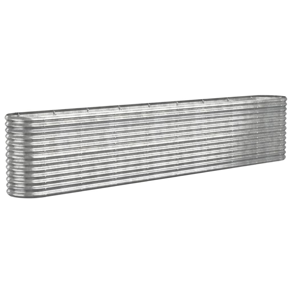vidaXL Hochbeet Verzinkter Stahl 332x40x68 cm Silbern Produktbild 