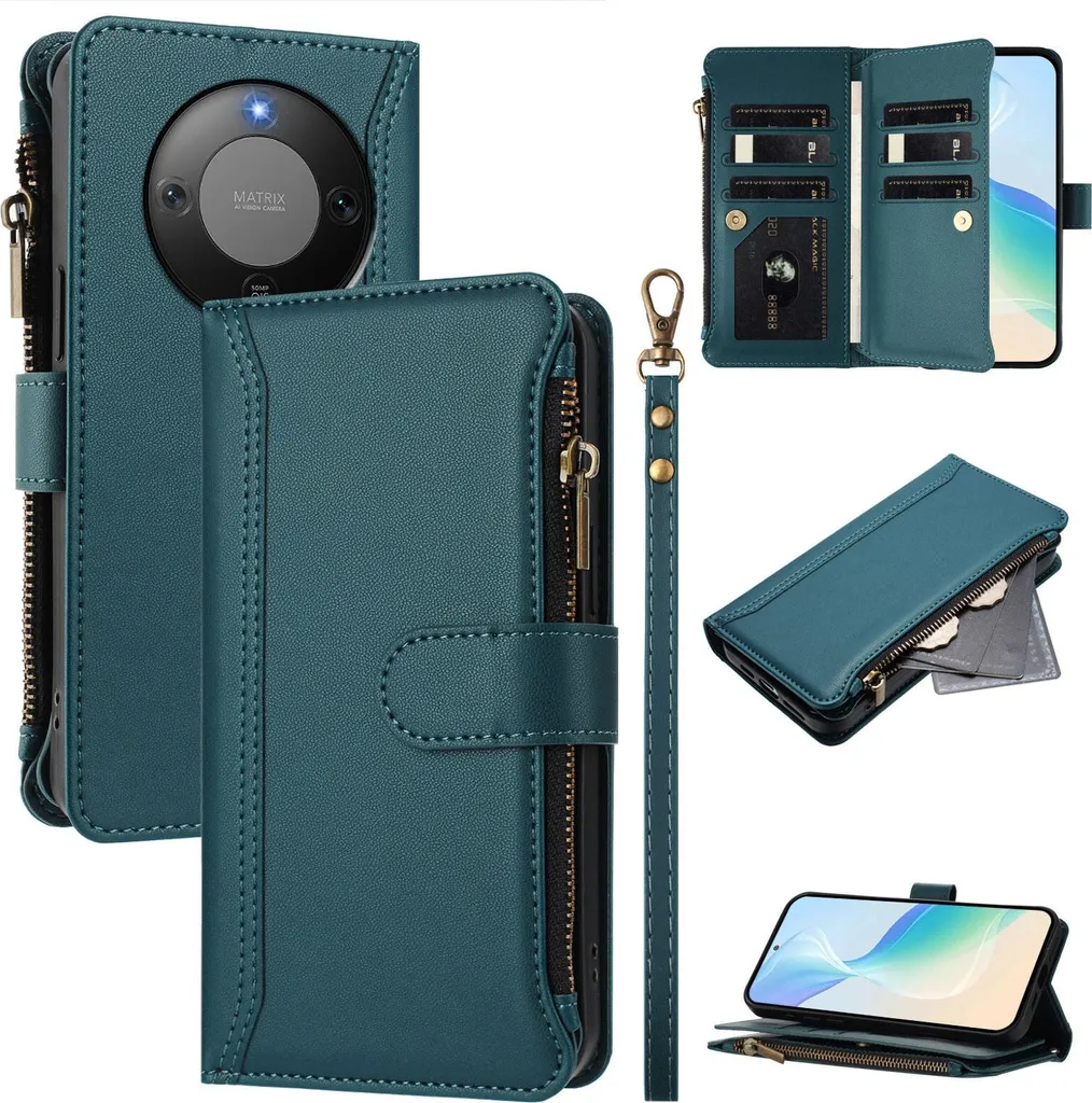 Custodia Flip Honor X9d Verde: La Tua Vita in un Solo Portafoglio Zip